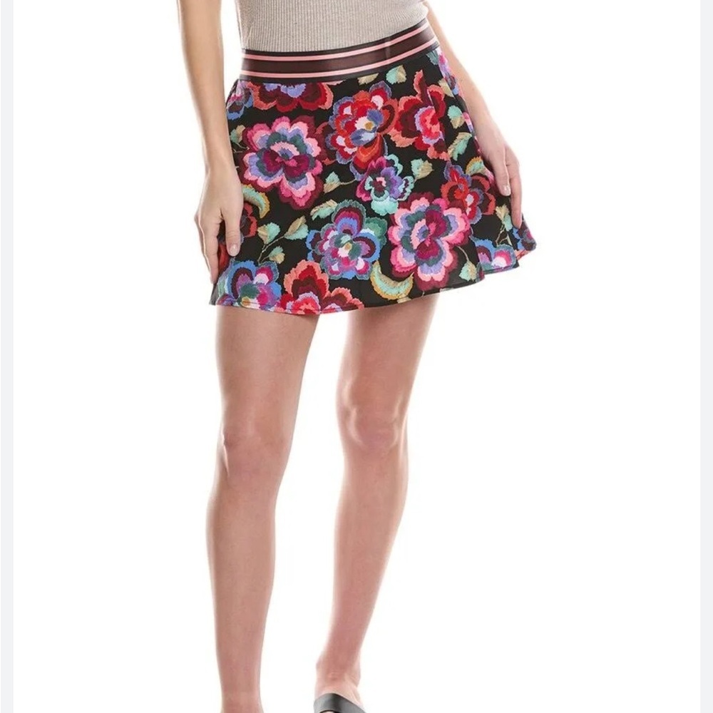 Johnny Was Calanthe Floral Tennis Skirt Large